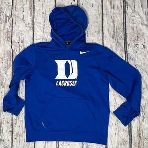 Duke Blue Devils Nike Therma - Fit Blue Lacrosse Hoodie Sweatshirt